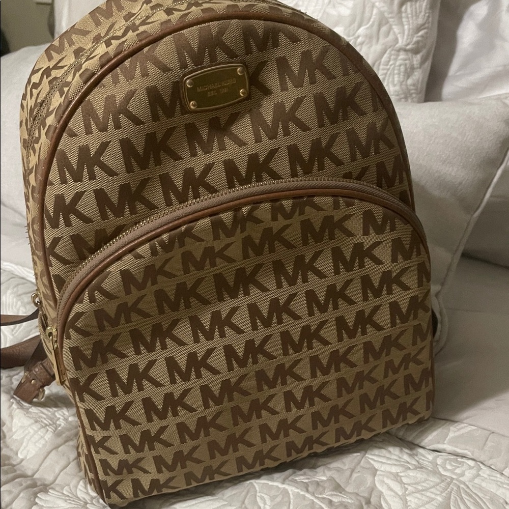 MICHAEL Michael Kors Brown MK Logo Backpack